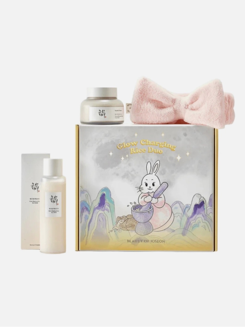 Beauty of Joseon Glow Charging Rice Duo - Pink Headband Set